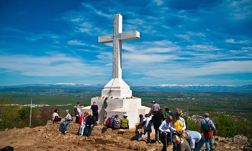 Cross Mountain (Križevac) in Medjugorje with its hilltop cross