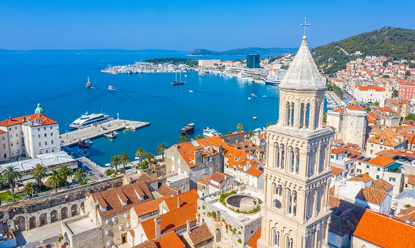The historic waterfront and Diocletian's Palace in Split, Croatia