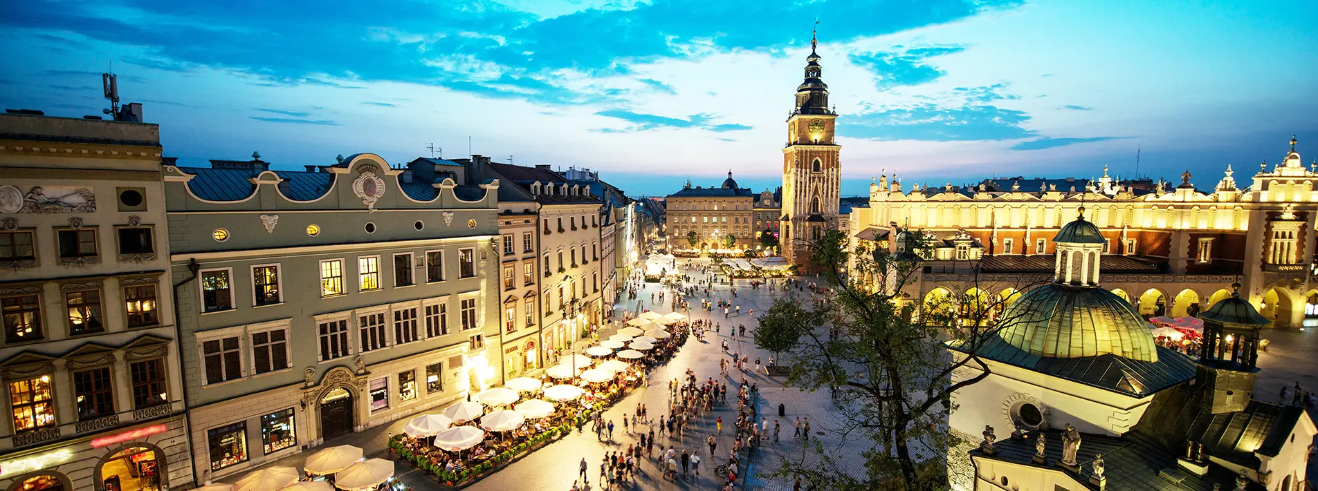 The Main Market Square in Kraków, Poland