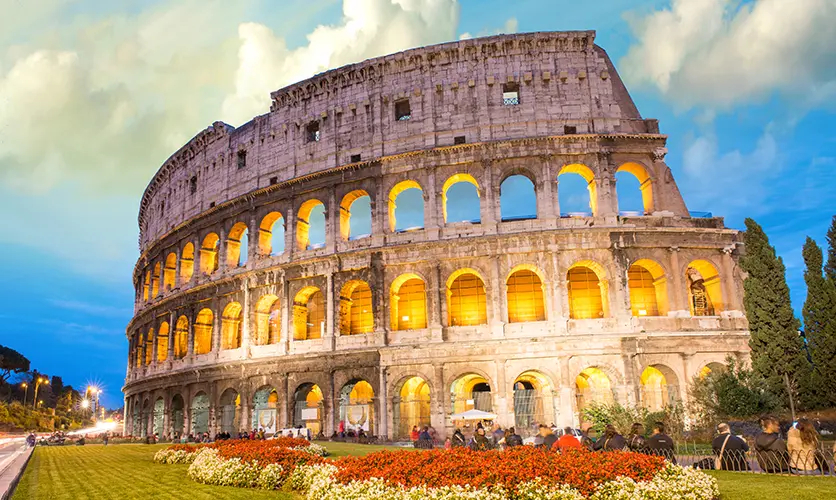 The Roman Colosseum, ancient amphitheater in the heart of Rome