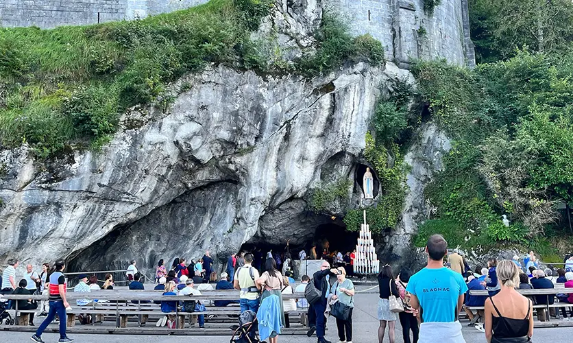 The Grotto of Massabielle at Lourdes, site of the apparitions to St. Bernadette
