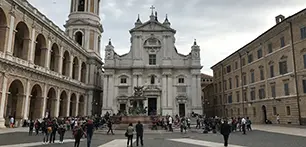 Basilica of the Holy House in Loreto — enshrining the home of the Virgin Mary translated from Nazareth