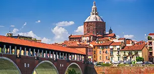 Pavia Cathedral (Duomo di Pavia) — the domed Renaissance cathedral near the Basilica of San Pietro in Ciel d'Oro, where St. Augustine is entombed