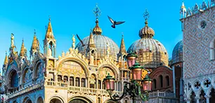 St. Mark's Basilica on the Piazza San Marco, Venice — built over the relics of the Evangelist St. Mark