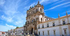 12th-century Cistercian Monastery of Alcobaça with its Gothic façade, Portugal