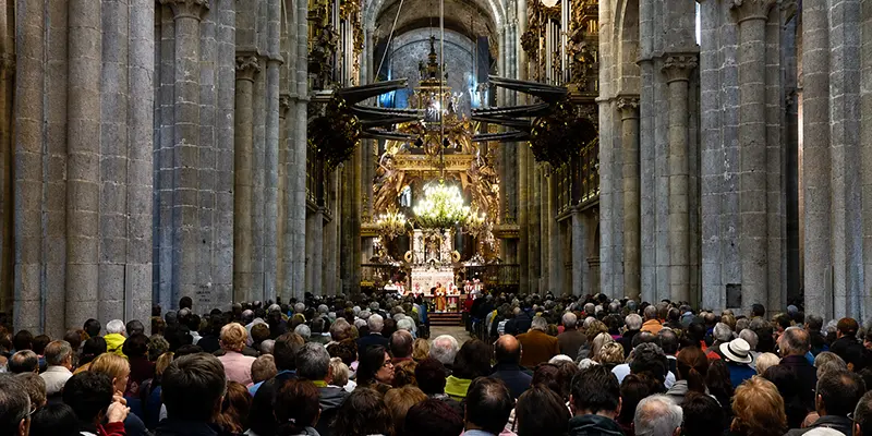 The Pilgrim's Mass at the Cathedral of Santiago de Compostela.