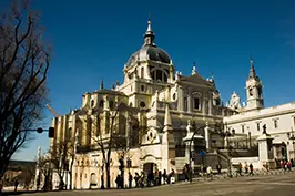 The Almudena Cathedral of Madrid, named for Our Lady of Almudena, patroness of the capital, Spain