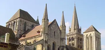 The Norman Gothic facade of the Cathedral of Saint Peter at Lisieux, the parish church of Saint Thérèse from age four until she entered the Carmel, France