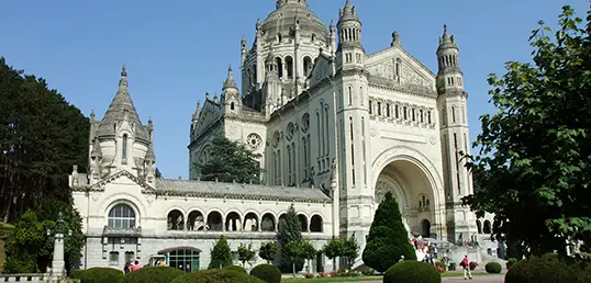 The Basilica of Saint Thérèse in Lisieux, France, holding the tomb of Saints Louis and Zélie Martin