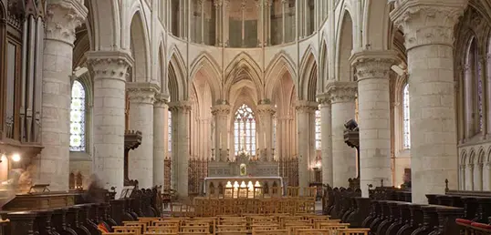 The Gothic Cathedral of Saint Peter in Lisieux where Saint Thérèse made her first Confession