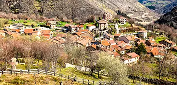 The mountain village of San Sebastián de Garabandal in the Cantabrian range, Spain