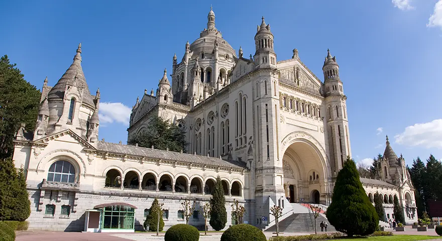 The Basilica of Sainte-Thérèse de Lisieux, the Romano-Byzantine pilgrimage shrine to the Little Flower, Doctor of the Church, France
