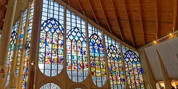 The modern Church of Saint Joan of Arc in Rouen built on the square of her 1431 martyrdom