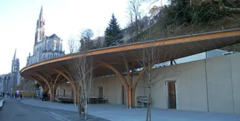 The Lourdes baths - fed by the spring revealed to Saint Bernadette