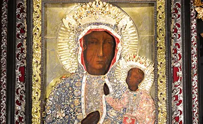 The Black Madonna of Czestochowa, the revered icon of Our Lady venerated at Jasna Gora monastery in Poland.
