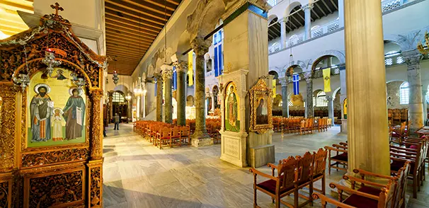Early Christian mosaics in the Basilica of St. Demetrius in Thessaloniki, Greece, dating to the 6th–7th centuries