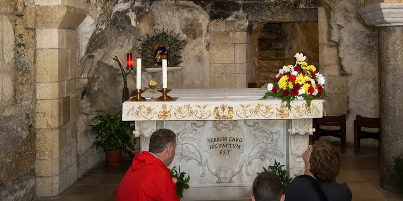 The Grotto of the Annunciation in Nazareth