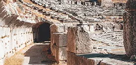 The large Roman theater of ancient Miletus, Turkey, where St. Paul bid farewell to the Ephesian elders