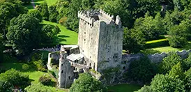 Exterior of Blarney Castle, the medieval stronghold near Cork