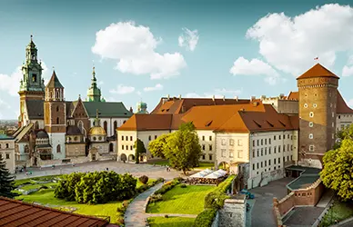Wawel Cathedral and Wawel Castle above Kraków — Poland pilgrimage